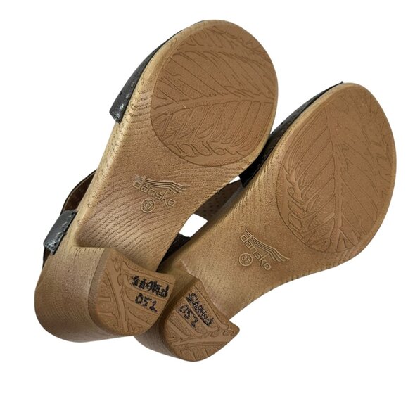 Dansko Teagan Womens Metallic Leather Perforated Open-Toe Sandals Size 37 US 7 - Picture 4 of 14